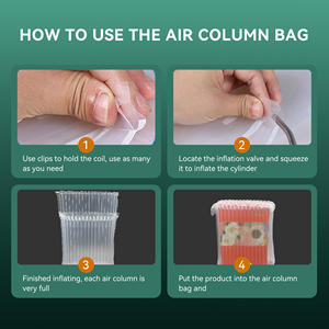 Wholesale Inflatable Plastic Air Column <b>Cushion</b> Bag Air Bubble <b>Filling</b> Packaging Roll for Mooncake - Product Image 6