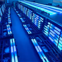 Barre de lumière LED à pixels RGB 3-en-1 360° sans fil DMX à batterie, étanche IP65, pour discothèque et soirées DJ