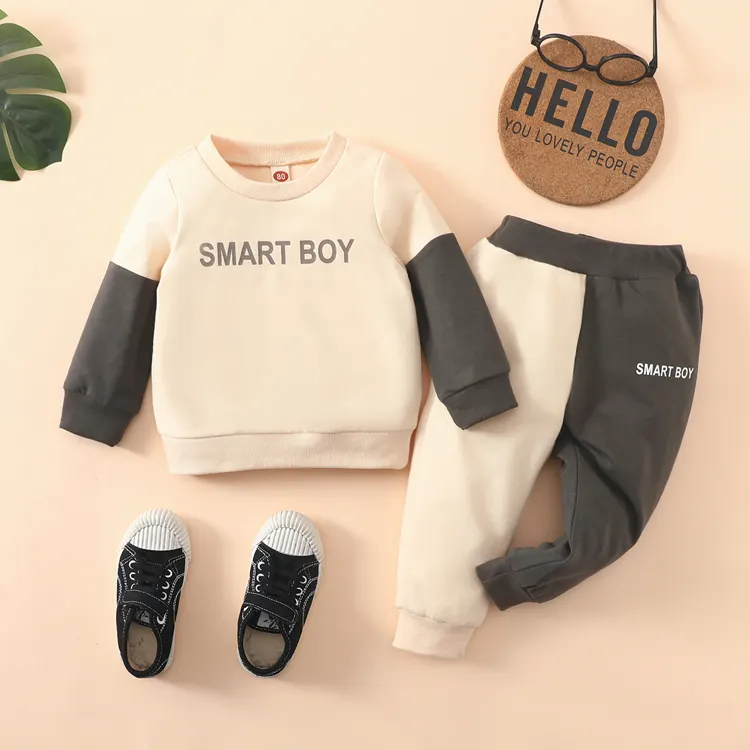 Baby Boys Girls Clothes Long Sleeve Hoodie Tops Sweatsuit Pants Outfits Set 0-24 Months Baby Set Clothes