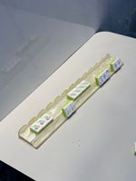 Nouvelle règle de tri de tuiles de mahjong à motif coquille, 5 mm, en acrylique, support poussoir pour cartes et jeux de société, 1 ensemble de 4 pièces, boîte en papier kraft