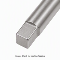 Tap Mesin Ulir Kiri TiN Coated HSS SAE 1/4-2 Inch Straight Flute HRC62 Tap Ulir Kiri untuk CNC Baja Stainless