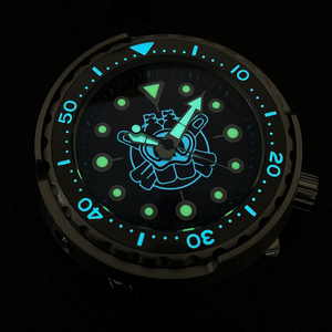 Nouveauté 2021 ! Montre de plongée de luxe pour homme avec cadran noir SD1975P Mouvement japonais NH35 300M étanche avec logo entièrement lumineux - Product Image 2