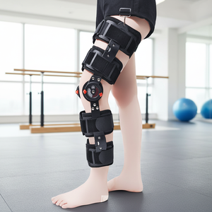 Stabilisateur de genou orthopédique à charnière réglable pour adultes Support de jambe en nylon et coton en aluminium pour basket-ball ROM - Product Image 1