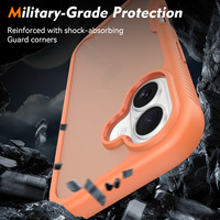 Coque de téléphone portable créative, couleur unie, translucide et givrée, avec cadre avant, design anti-chute pour iPhone 15Promax 16Plus 17 Air