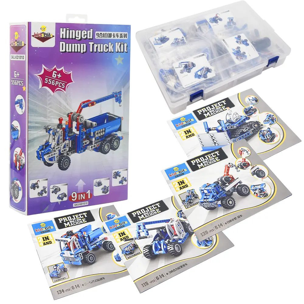 Kidsbits 9 In1 Technology Assembled Building Blocks STEM Dump Truck Series Toys For Lego Blocks