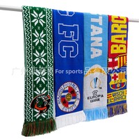 Écharpes de supporter en acrylique tricotées personnalisées pour les matchs et l'encouragement, motif uni, chaleur, fabricant sur mesure