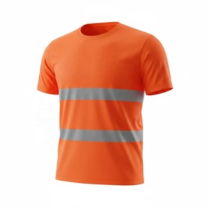 Camiseta de Trabajo de Alta Visibilidad, Cuello Redondo, Manga Corta, Tejido <span class=keywords><strong>Jersey</strong></span>, Transpirable y Antiarrugas - Product Image 1