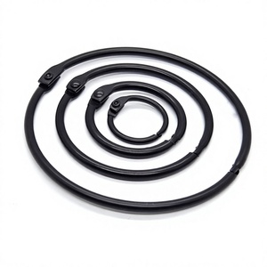 Yiwang แหวนสมุดโลหะสีดำ, แหวนสมุดภาพแหวนหลวมกระดาษ - Product Image 1