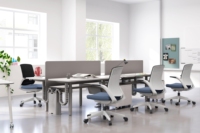 Chaise de bureau ergonomique pivotante à dossier, très vendue, chaise de réception moderne en tissu, réglable