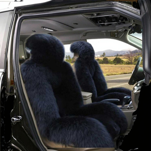 Siège de voiture moelleux hiver Automobile décoration luxe laine fourrure de mouton housse de siège de voiture en peau de mouton coussin de siège de voiture universel - Product Image 1