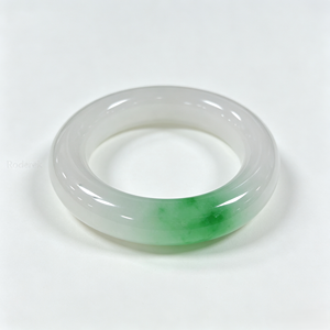 Brazalete de Cuarzo Natural Premium Tipo Hielo, Esmeralda Verde Birmana, Pulido a Mano, Estilo Chino Moderno, Regalo de Joyería - Product Image 3