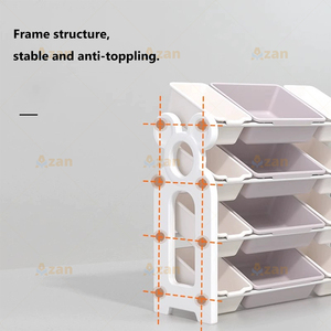 Armario de Almacenamiento de Juguetes para Niños con Diseño de <span class=keywords><strong>Mickey</strong></span>, Estante de Plástico de Varias Capas para Guardería, Organizador para Niños Pequeños, Venta al Por Mayor OEM - Product Image 4