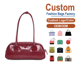 Sac à bandoulière rétro haut de gamme en cuir huilé pour femme, grande capacité, antivol, personnalisable OEM - Product Image 1