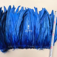 Plumes de queue de coq enfilées de 12-14 pouces, doublement cousues, directement de l'usine, pour coiffures de carnaval, samba, décoration de mariage et de fête DIY