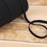 Bande élastique plate tressée en caoutchouc tricoté de bonne qualité, durable, écologique, blanche et noire, 3mm, 5mm, 7mm, 9mm, 10mm, 12mm