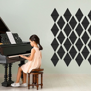 Lot de 24 panneaux acoustiques en Fiber de Polyester absorbant le son biseauté haute densité pour la décoration murale. - Product Image 6