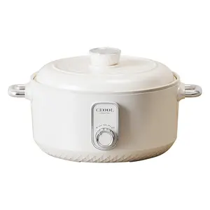 Large Non Stick Electric Hot Pot , Multifunctional Electric Cooking Pot CE ROHS LFGB CB Household 3L Stainless Steel Round 1000