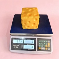 Cube de fromage géant de 11 cm en caoutchouc souple, jouet anti-stress pour la décompression