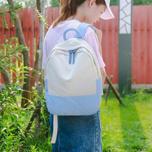 Fashion Canvas Plain Simple <b>Backpacks</b> Wholesale Cute Ladies Rucksack Outdoor Travel Schoolbag Women Leisure <b>School</b> Bags - Product Image 4