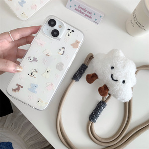 Coque Double Couche Mignonne Nœud Papillon & Petits Animaux pour iPhone 17 Pro Max/16/15/14/13 – Housse Douce et Féminine - Product Image 4