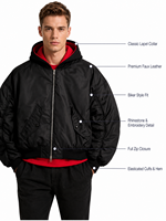 Blouson aviateur personnalisé pour homme à capuche et fermeture éclair, imprimé automne, doublure polaire, brodé, écologique, respirant, haute qualité
