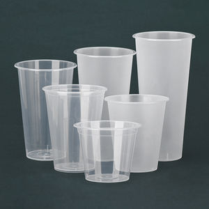 Disesuaikan 12 16 24 32 Oz transparan buram PP injeksi sekali pakai Smoothie teh gelembung susu cangkir plastik dengan tutup - Product Image 2