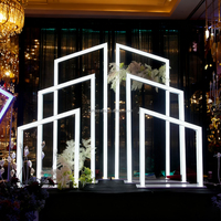 Arche de mariage en alliage d'aluminium double face, tunnel temporel, décoration de scène de lieu de mariage, arche pour fournitures de fête, lumière de mariage LED