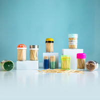Cure-dents individuel de qualité alimentaire en bambou naturel, aromatisé à la menthe