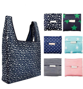 Custom Nylon Foldable Grocery <b>Bags</b> Eco-friendly Ripstop Nylon Pouch Reusable <b>Folding</b> Polyester Shopping <b>Bag</b> - Product Image 1