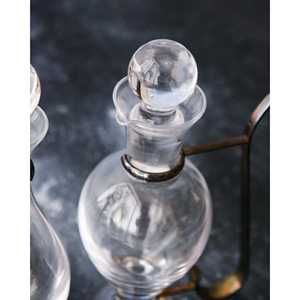 Decanter in Cristallo e Argento Campidelli con Contenitori per Olio e Aceto - Product Image 2