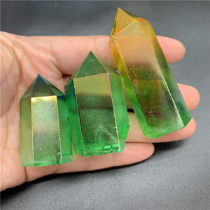 Customized Accepted Colorful Irregular Size Natural Crystal Aura Quartz Points Healing Crystal Stones Crystal Towers - Product Image 5