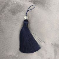 Sjzmm gland soyeux plus épais de haute qualité 10cm avec boucle 100% glands de fil de soie pour la fabrication de bijoux