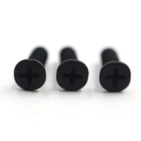 Vis autotaraudeuse en acier au carbone trempé, phosphatée noire, à tête cylindrique ST2x7mm, à empreinte cruciforme, filetage B, résistante à l'usure