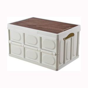 Garden Camping Stackable Foldable Plastic Tote Storage Box Container Bin