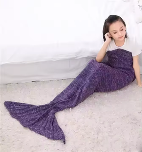 Manta minimalista elegante con cola de sirena, manta de fantasí<span class=keywords><strong>a</strong></span> de punto suave para sofá cama, inspirado en <span class=keywords><strong>cuento</strong></span> de hadas, Picnics domésticos acogedores plegados - Product Image 2