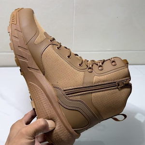 Bottes de randonnée DF022 AS33 marron avec fermeture éclair intérieure, bottes de trekking sportives disponibles en marron, beige, noir, jaune et plusieurs autres couleurs - Product Image 5