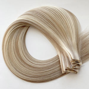 Extensions de cheveux à bandes adhésives, cheveux humains vierges chinois doublement tirés, <span class=keywords><strong>prix</strong></span> de gros, nouvelle tendance 2025, extensions de cheveux à bandes adhésives, trame unique - Product Image 1