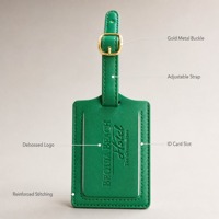 Etiqueta de Equipaje de Cuero PU con Logotipo Personalizado Impreso a Todo Color, con Ranura para Tarjeta de Identificación, para Maleta, Regalo de Viaje, Porta Pasaportes, Etiqueta con Nombre