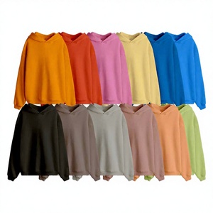 Sweat à capuche unisexe épais 350g en polyester/coton, coupe ample et oversize, décontracté, pour l'hiver, personnalisable avec logo, design vierge, haute qualité - Product Image 3