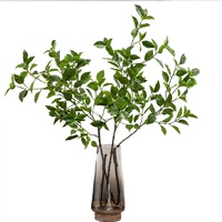 Plante artificielle en PU de haute qualité, arbre de banian réaliste, feuilles vertes, décoration d'intérieur pour Noël, remise de diplôme