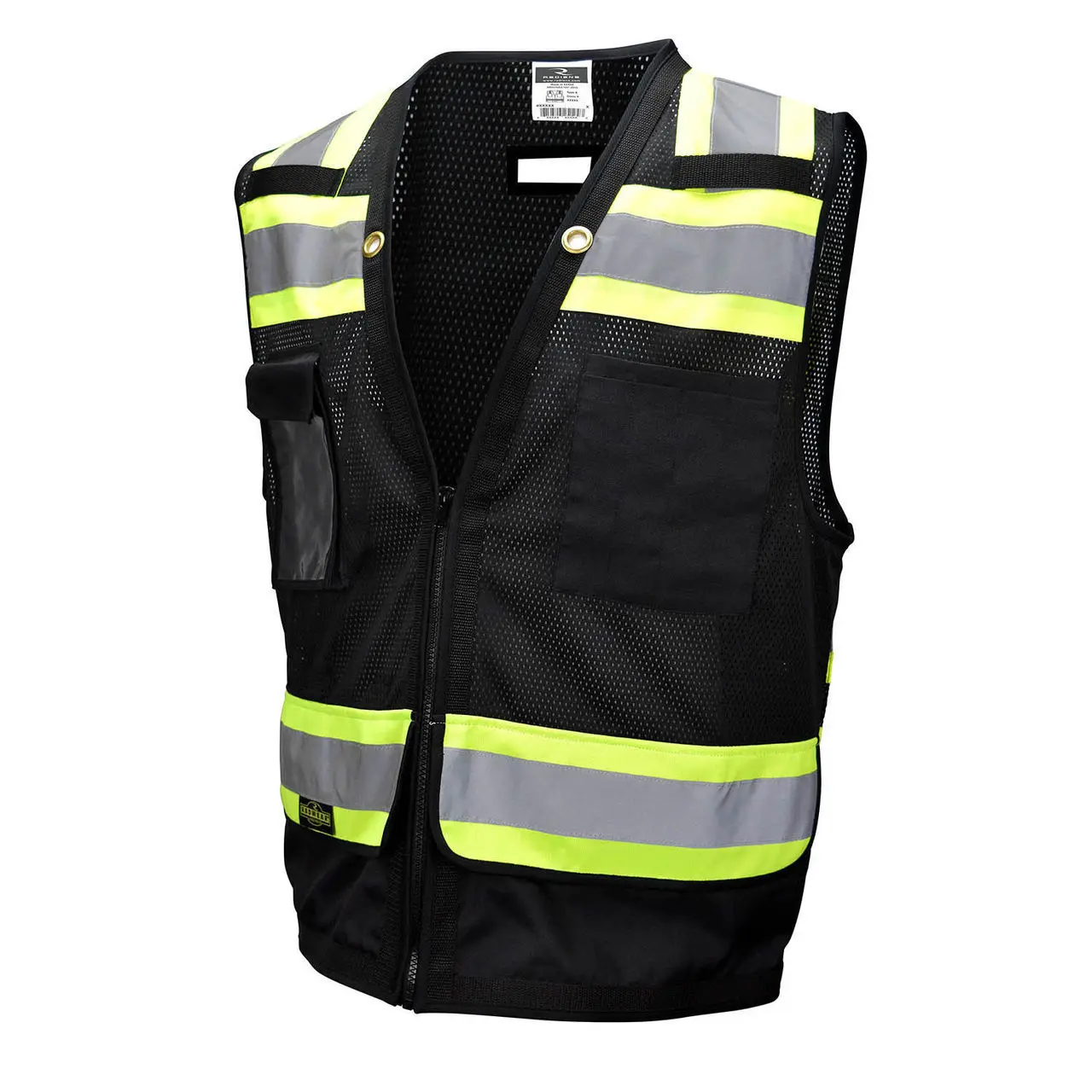 Adult Construction Worker Vest ANSI Class 2 Mesh Back Hi Vis Surveyor Vest