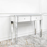 Table console moderne de luxe avec miroir et tiroir en bois et verre MDF pour le salon ou la chambre à coucher Décoration intérieure pour le couloir
