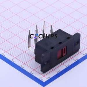 V80213SL08Q Slide Switch Through hole Component (THT) Switch Double Pole Double Throw Screwdriver Slot PC Pin - Product Image 2