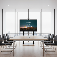 Monitor de Pantalla Táctil Interactiva LED Ultra HD 4K de 65 Pulgadas, Pizarra Inteligente LCD con PC Todo en Uno