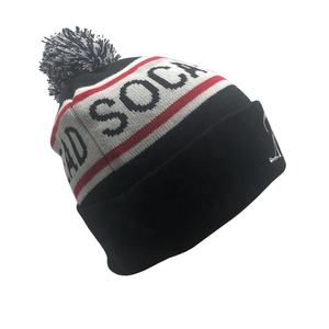 <span class=keywords><strong>Bonnet</strong></span> OEM pour hommes <span class=keywords><strong>Bonnet</strong></span> d'hiver à <span class=keywords><strong>pompon</strong></span> brodé Jacquard personnalisé noir <span class=keywords><strong>blanc</strong></span> manchette tricot voyage approprié caractéristiques communes du tissu - Product Image 5