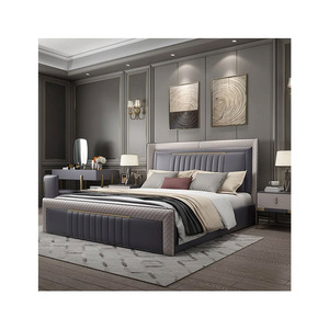 Leather Platform Luxury Bed Frame With Storage <strong>Cama</strong> Individuales <strong>De</strong> Nias Single Double King Size Bedroom Furniture Set for Adult - Product Image 1