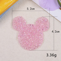Patch bricolage en gros fer sur strass patchs de tête de souris pour vêtements
