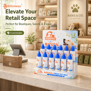 Expositor de Acrílico Personalizado de 2 Niveles para Tienda de Mascotas, para Botellas de Perfume, Colonia y Fragancias para Perros, Estante de Mostrador para Venta al por Menor - Product Image 5