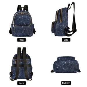 Sac à dos de luxe en velours côtelé rayé pour adolescente, avec poignée souple, collection 2023, vente en gros - Product Image 2