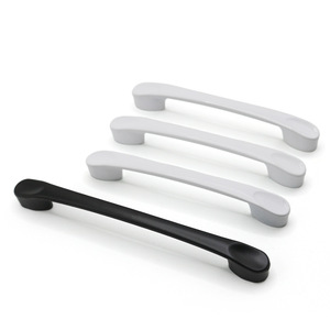 JFS Aluminum Alloy Thumb Pull Cabinet Handle Modern Design Easy Installation <b>White</b> Black - Product Image 3
